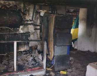 Zdjęcie aktualności Pożar domu w Damasławku. Spaleniu uległa  kotłownia i piwnica