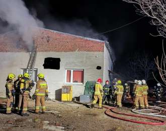 Zdjęcie aktualności Dwa pożary w powiecie wągrowieckim podczas minionego weekendu. Palił się dom i garaż